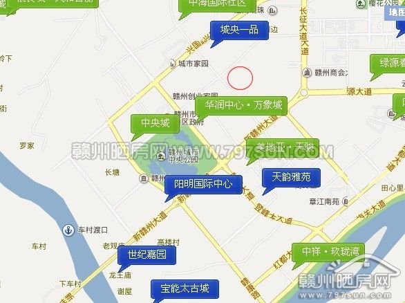 赣州章江新区G8、G9、G14地块位置图